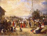 unknow artist Midsommardans in Wheel Spain oil painting reproduction